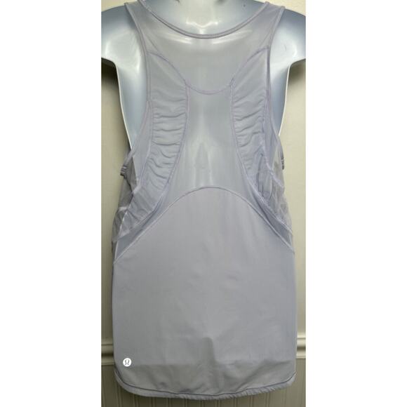 Lululemon Sculpt 2 Mesh Tank Top Size M Rounded Hem Active Top Purple - Picture 1 of 6